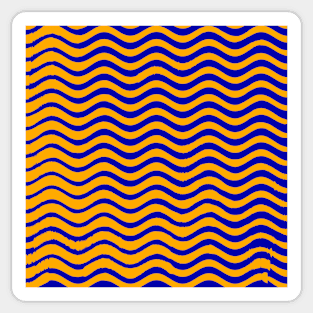 Orange and Blue Waves Sticker